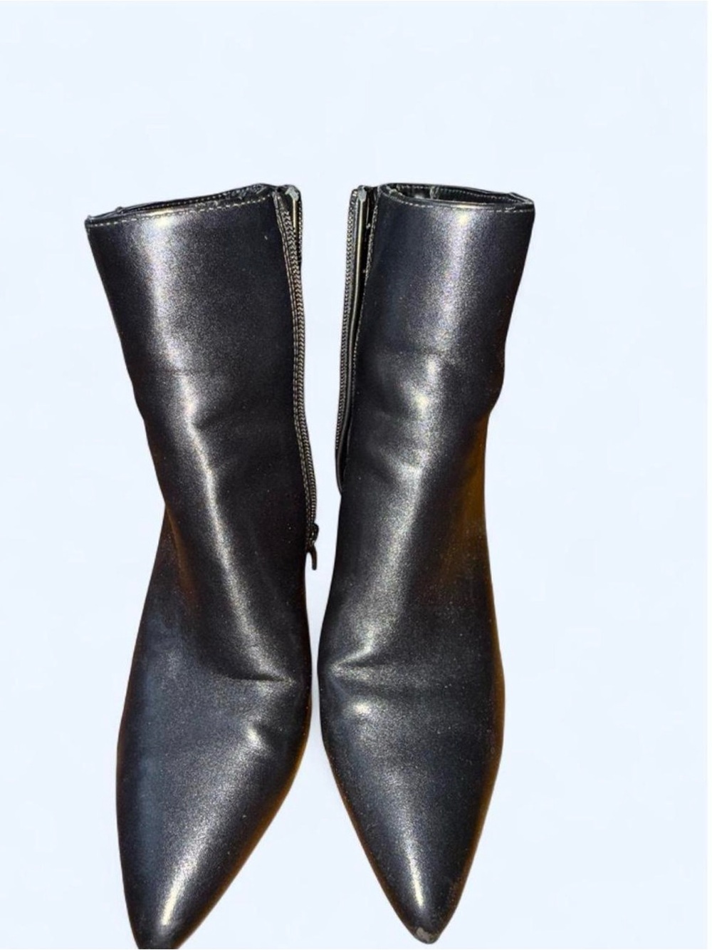 a new day Black Pointed Toe Ankle Booties with Side Zipper